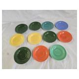 11 Vintage Homer Laughlin Harlequin Saucers