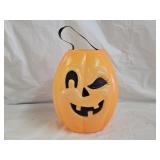 Vintage 1960s Plastic Blow Mold Winking Pumpkin