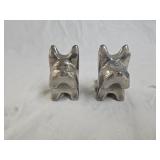 Silver Plate Scotty Dog Salt & Pepper Shakers