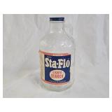Vintage Sta-Flo Liquid Starch Adv. Glass Bottle
