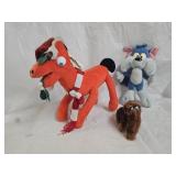 Pokey, Furball & Snuffleupagus Plush Animals