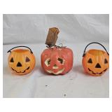 Vintage Blow Mold Mini & Styrofoam Pumpkins