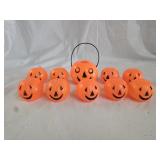 10 Vintage Blow Mold Halloween Pumpkins