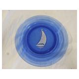 Vintage Hazal Atlas Cobalt Blue Glass Plate