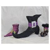 3 Witch Boots Halloween Decor