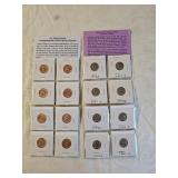 8 Brilliant Uncirculated Dimes, 8 Comm. Medallions