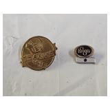 10K GF Kroger Pin, Gold Tone United Way Pin
