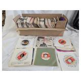 Large Box of Vintage 45RPM Vinyl Records