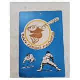 1970s Fleer San Diego Padres Big Sign Placard