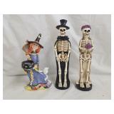 Skeleton Bride & Groom, Witch Candle Holder
