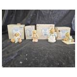 4 Cherished Teddies Figurines with Original Boxes
