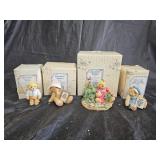 4 Cherished Teddies Figurines with Original Boxes