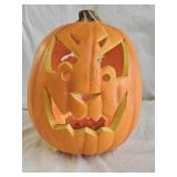 Vintage Halloween Foam Lighted Pumpkin