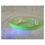 Vintage Anchor Hocking Green Uranium Glass Bowl