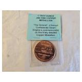 1 Troy Ounce Copper Civil War Medallion