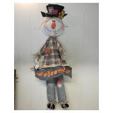 Welcome Scarecrow Fabric Wall Hanging Decor