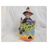 Vintage Halloween Witch Light Up Foam Blow Mold