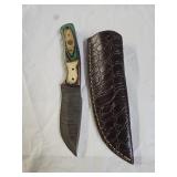 Custom Made Knife with Embossed Sheath