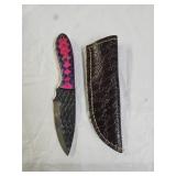 Custom Made Knife with Embossed Sheath