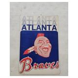 1970s Fleer Atlanta Braves Big Sign Placard