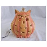 Vintage Halloween Owl Plastic Lighted Blow Mold