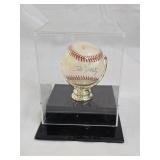 John Doherty Autographed Baseball with Display