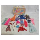 Vtg Doll Case, Barbie & Ken Clothes/Accessories