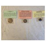 Eisenhower Dollar, 2 Kennedy Half Dollars