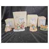 4 Cherished Teddies Figurines with Original Boxes