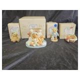 4 Cherished Teddies Figurines with Original Boxes