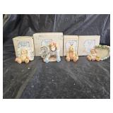 4 Cherished Teddies Figurines with Original Boxes