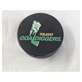 Vintage Toledo Goaldiggers Hockey Puck