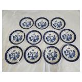 11 Vintage Blue Willow Japan Ironstone Plates