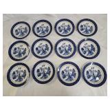 12 Vintage Blue Willow Japan Ironstone Plates