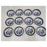 12 Vintage Blue Willow Japan Ironstone Bowls