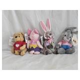 5 Walt Disney Bean Bag Figures