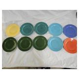 10 Vintage Homer Laughlin Harlequin Plates