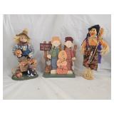 Scarecrow and Witch Decorations