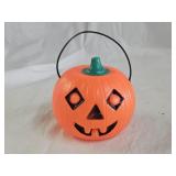 Vintage 1970s Halloween Light Up Blow Mold Pumpkin