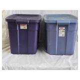 2 Rubbermaid Roughneck 18 Gallon Totes