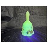 Vintage 1982 Fenton HP Custard Uranium Glass Bell