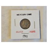 1945 Silver Mercury Dime
