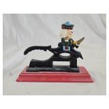 Vintage Cast Iron Soldier Lever Style Nutcracker