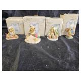 4 Cherished Teddies Figurines with Original Boxes
