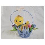 Vintage Soft Plastic Blow Mold Easter Basket