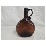 Vintage Handblown Amber Glass Chestnut Flask