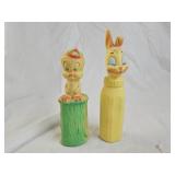 2 Vintage Rubber Squeak Toys