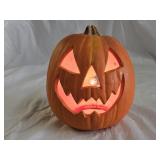 Vintage Halloween Foam Lighted Pumpkin