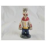 Vintage Cast Iron Popeye The Sailor Man Coin Bank