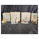 4 Cherished Teddies Figurines with Original Boxes